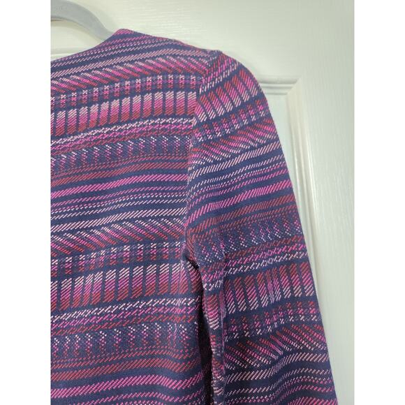 Amanda Uprichard Paxton Juniper Stripe Purple Plunge V-Neck Mini Knit Dress, XS - Picture 10 of 12